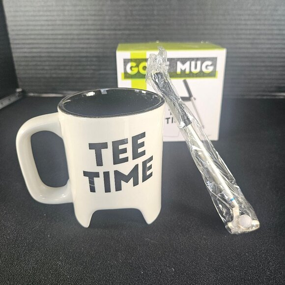 Tee Time Golf Mug Golf Set: Cup, Golf Club, Pen And Ball - Picture 1 of 10
